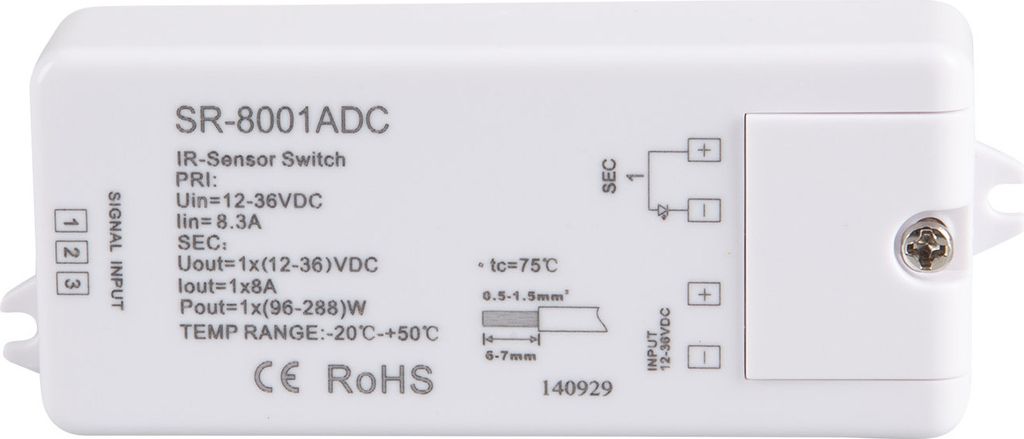 LED CONNEX SR-8001ADC IR-Sensor Schalter 12-36V DC