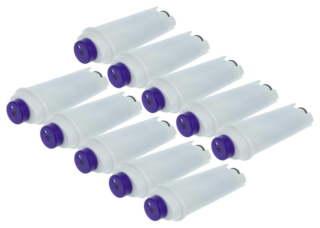vhbw 10x Wasserfilter Filter kompatibel mit DeLonghi ETAM 29.620.SB, ETAM 29.510.SB, ETAM 29.510.B Kaffeevollautomat, Espressomaschine Weiß