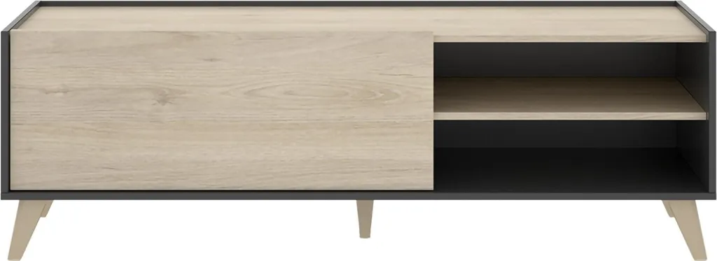 Mobilier de Salon Tulare pour Petit Espace Modulable Chêne Marron