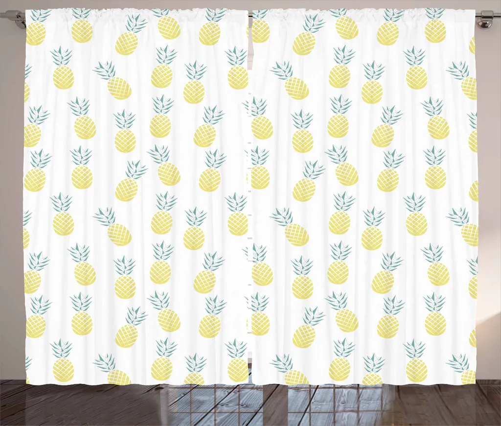 Decorazione Finestre Hawaii ABAKUHAUS 280x245cm Giallo Verde Esotico