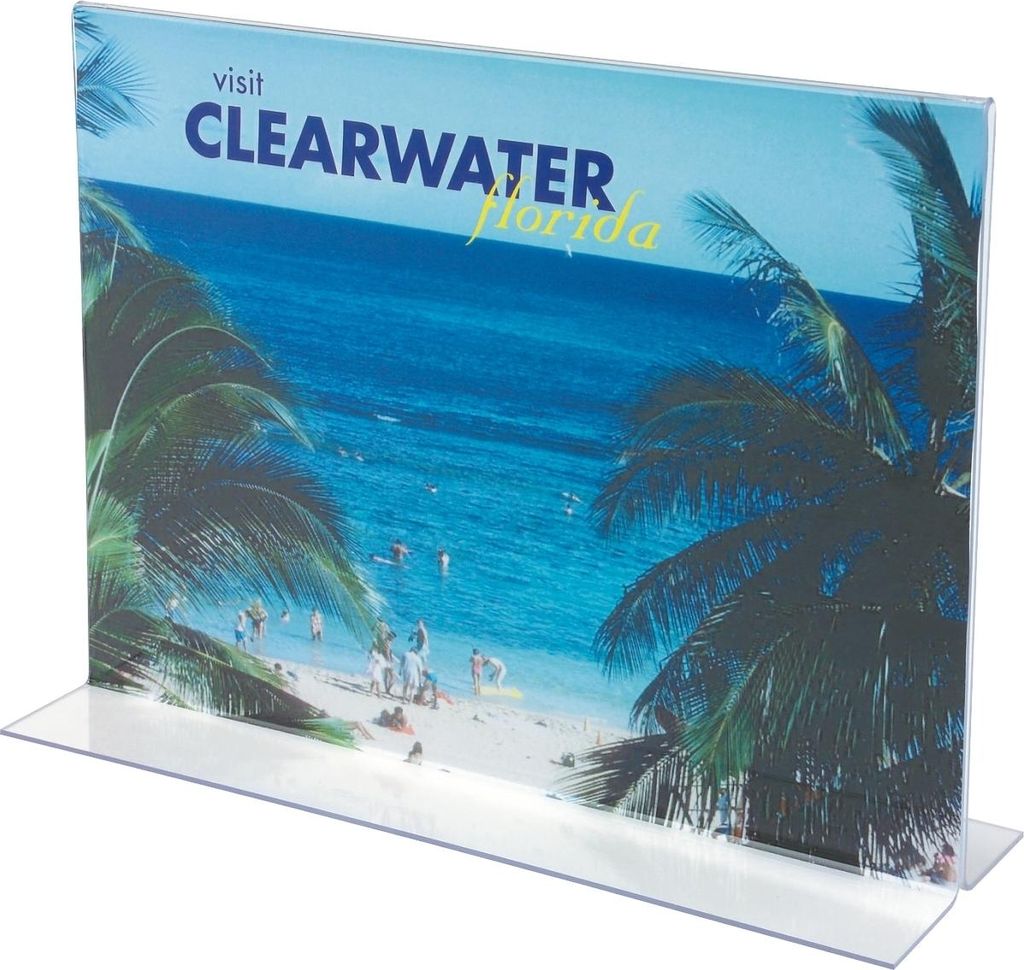 Tischaufsteller gerade A4 quer transparent Packung mit 12 Stück