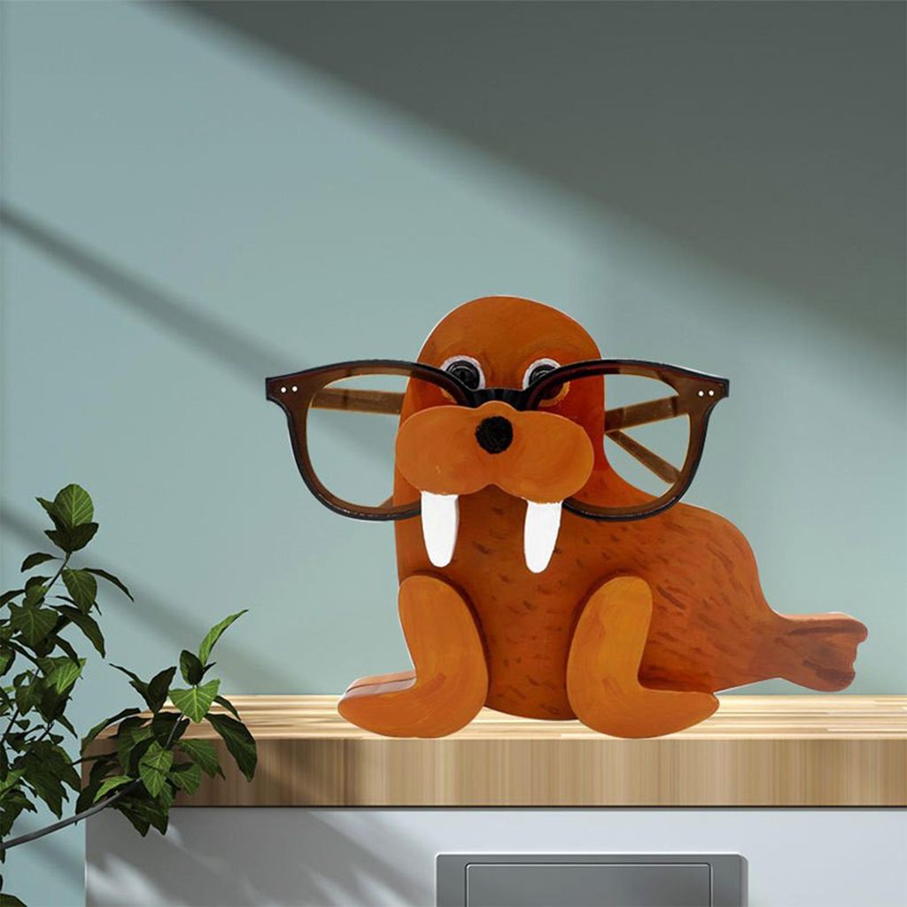 Brillenhalter Holz Tier Cartoon Dekoration