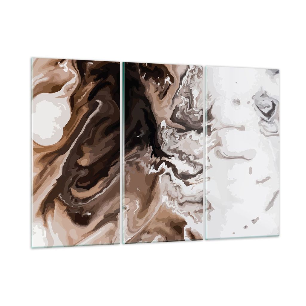 Bilder auf glas - Abstraktion modern - 165x110cm - Glasbilder - Wandbilder - Kunstdruck - zum Aufhängen bereit - Wanddekoration aus Glas - Glas Bi...