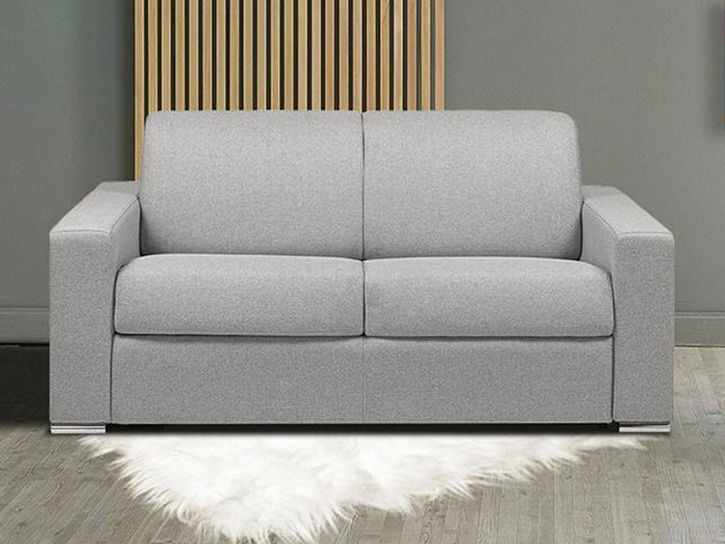 2-Sitzer-Sofabett – Grau – Liegefläche: 120 cm – 16 cm dicke Memory-Schaum-Matratze – CALITO