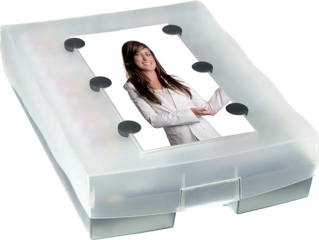 Classeur cartes de visite pour bureau HAN VIP XXL gris 2200 fiches