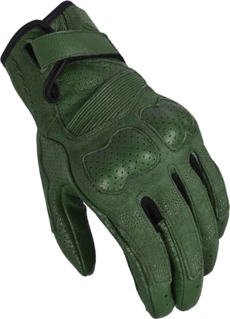 Gants Macna Bold Vert 4XL - Gants Moto en Cuir et Textile Résistants
