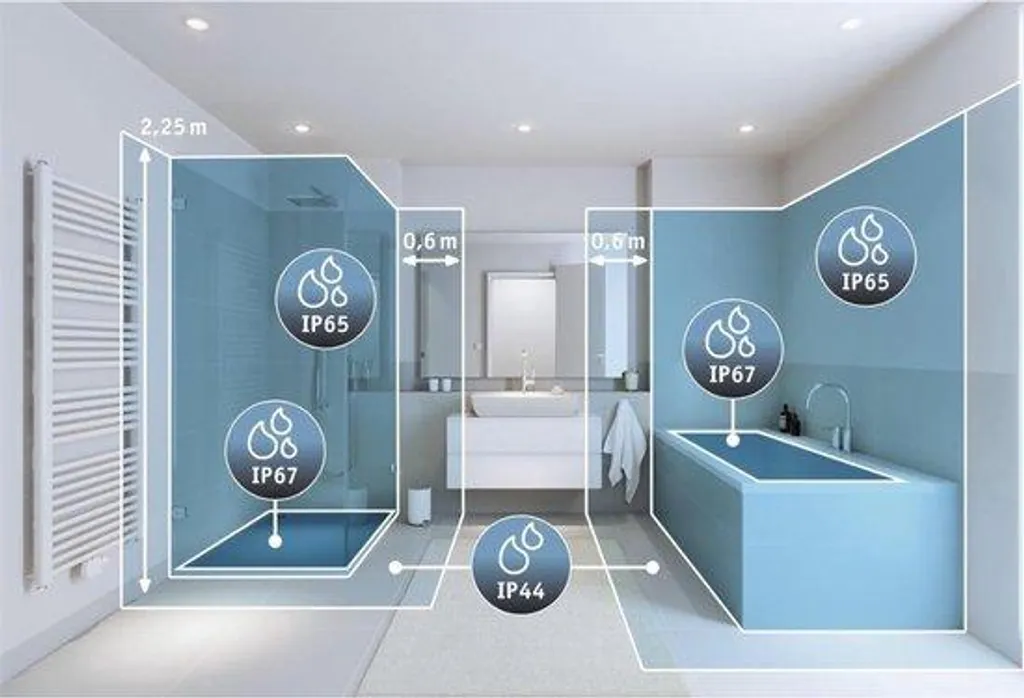 Plafonnier Salle de Bain LED 80W 400mm 3000K Chrome Haute Luminosité