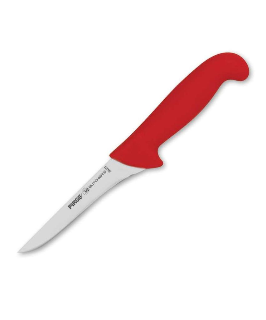 Pirge Butcher's Ausbeinmesser Profi Messer 12,5 cm Rot Schlachtermesser - Fleischermesser - Stechmesser - Schärfste Metzgermesser