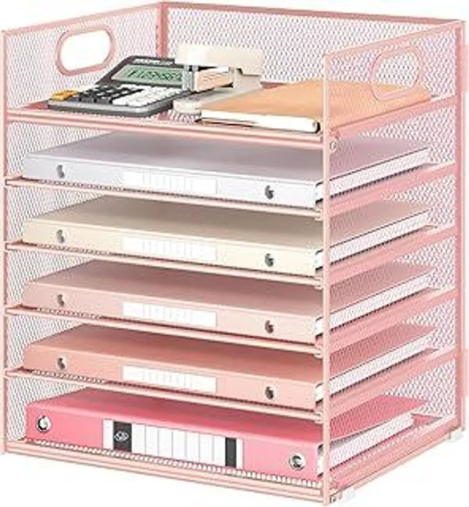 Portadocumenti VITVITI 6 Ripiani Rosa - Organizer A4 Alta Capacità