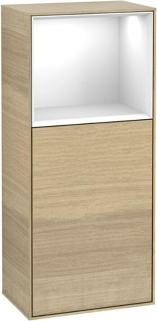 V&B Seitenschrank Finion 41,8x93,6cm, li, Reg ob glo wh., Oa ven