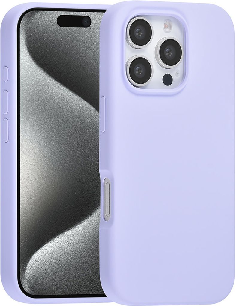 TUNIQ iPhone 16 Pro Back cover case - Premium Liquid silicone - Purple