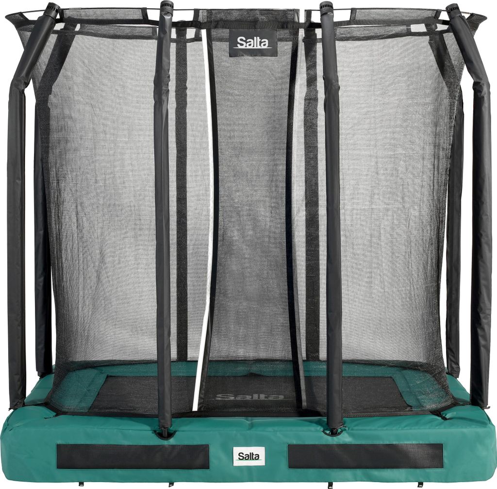 Salta | Trampolin Premium Ground mit Netz | Grün - 214x153 cm