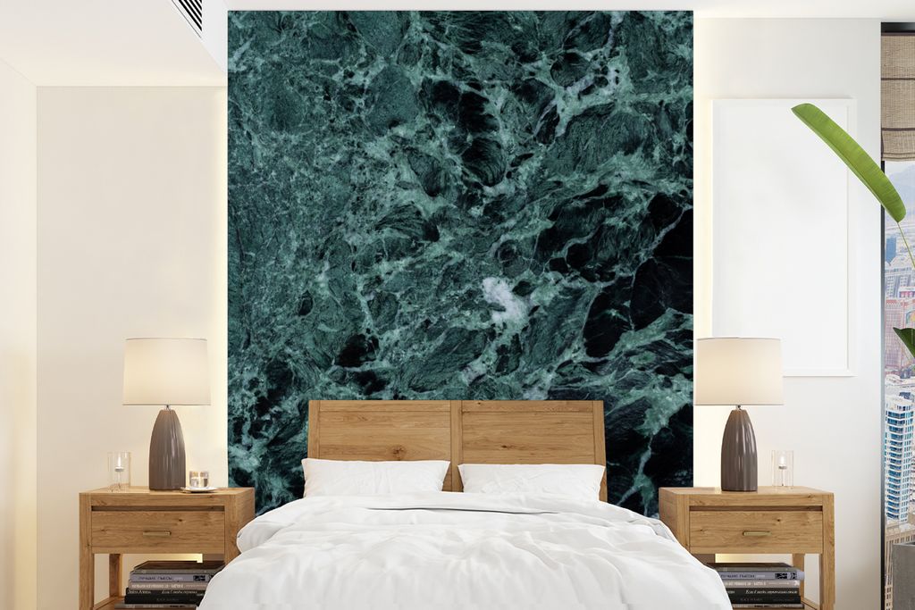MuchoWow Fototapete für Wohnzimmer oder Schlafzimmer Wandtapete Vinyl Motivtapete Marmor - Stein - Textur - Marmoroptik - Design - 165x220 cm - ...