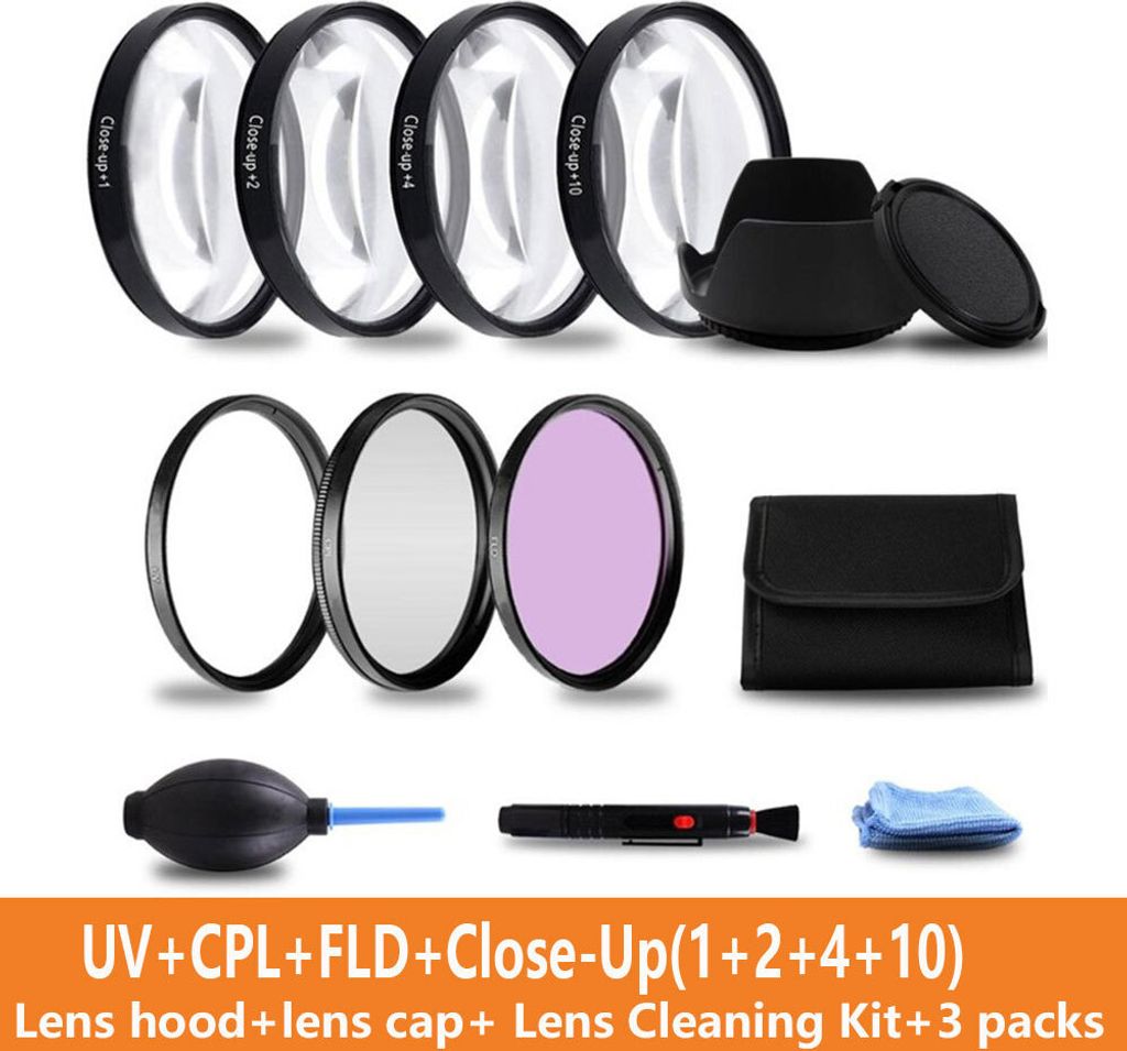 INF Makro-Nahfilter-Set +1+2+4+10 mit UV CPL FLD 72 mm