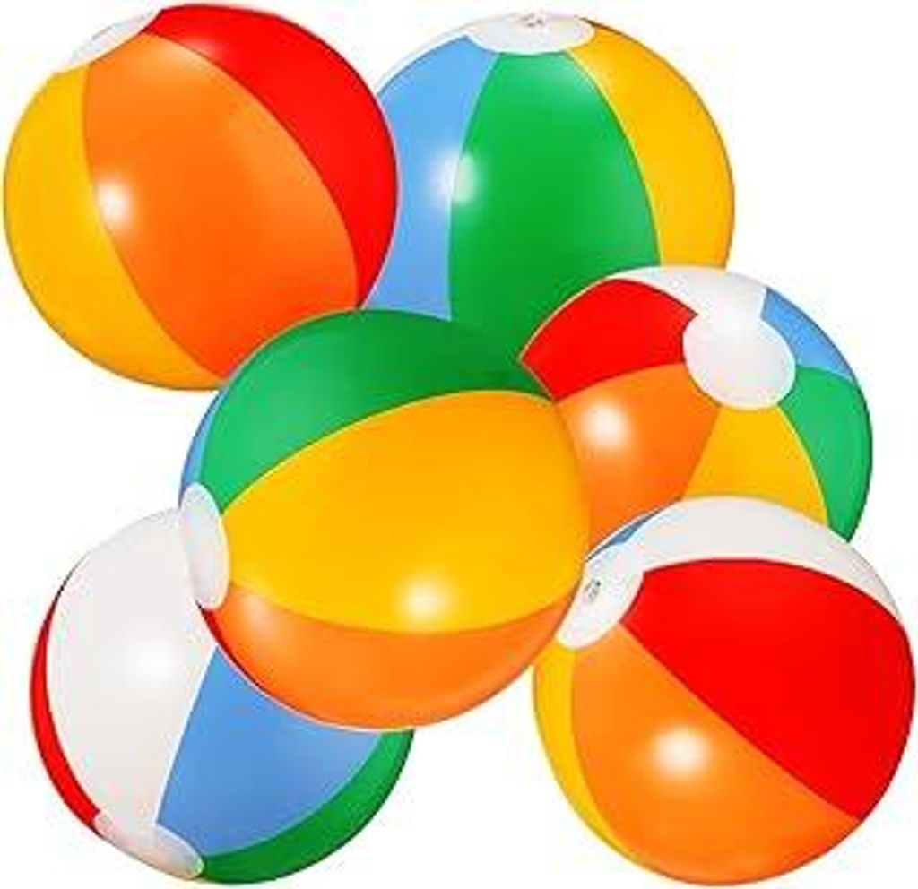 SCIONE 6 Stück Wasserball Aufblasbar 22cm Bunt Strandball Inflatable Beach Ball Klein Schwimmbad Pool Strand Spielzeug Ball für Kinder