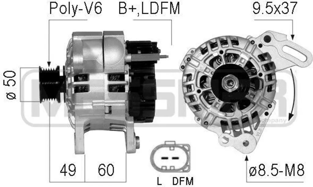 Alternateur de rechange pour VW Polo et Golf V - Réf OE 036903024L