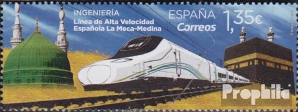 Briefmarken Spanien 2018 Mi 5291 (kompl.Ausg.) postfrisch Regelfahrplan Hochgeschwindigkeitsstrecke
