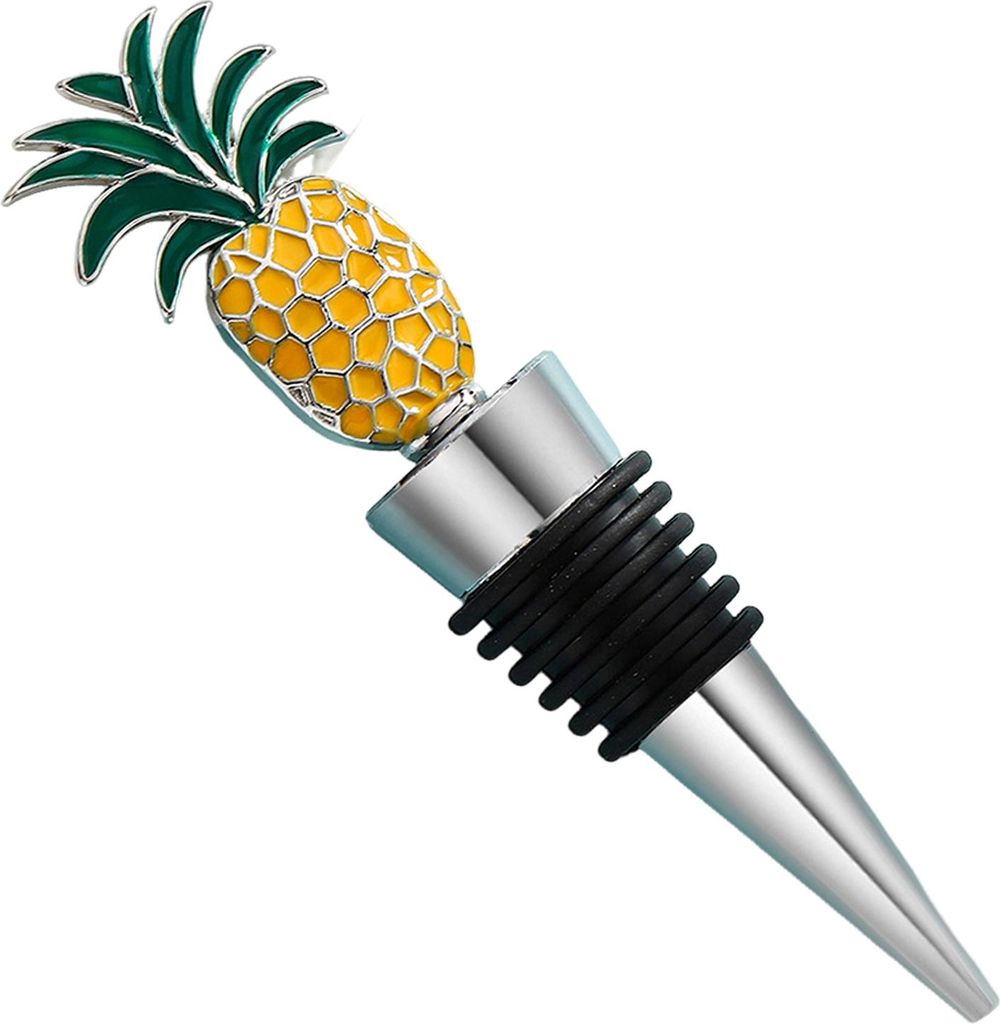 Weinflaschenverschluss, Ananas-Design, vakuumversiegelter Drehverschluss, wiederverwendbarer Champagnerverschluss, Rotweinkorken für Barwerkzeuge,...