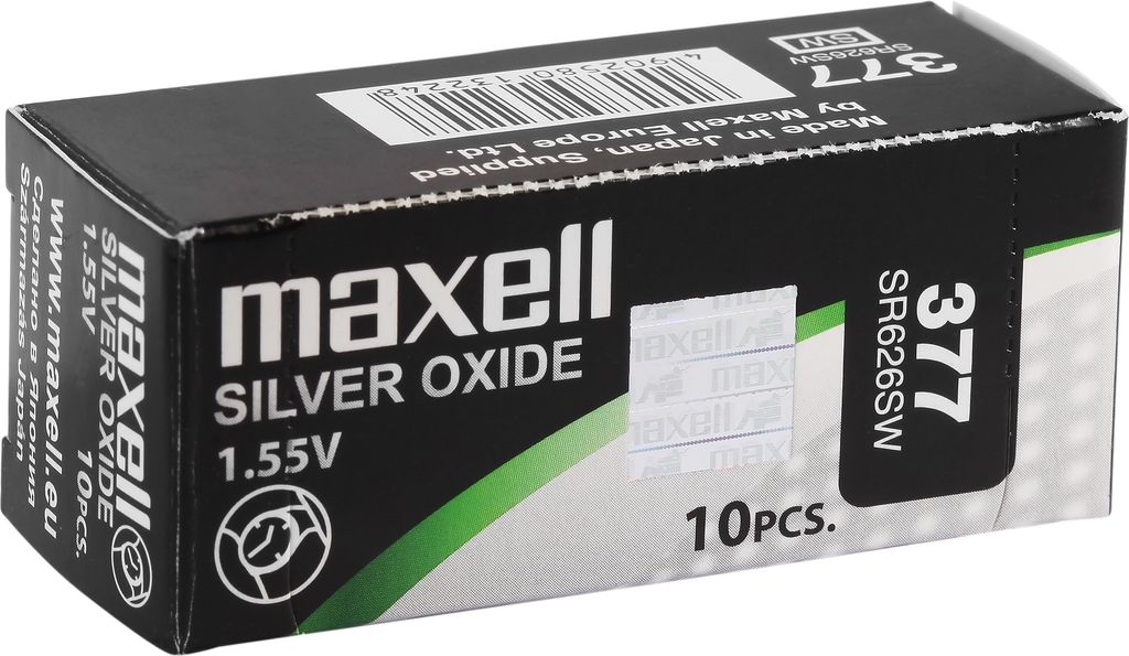 Maxell SR0626SW, Pila de botón de un solo uso, SR66, óxido Imagen del producto 
