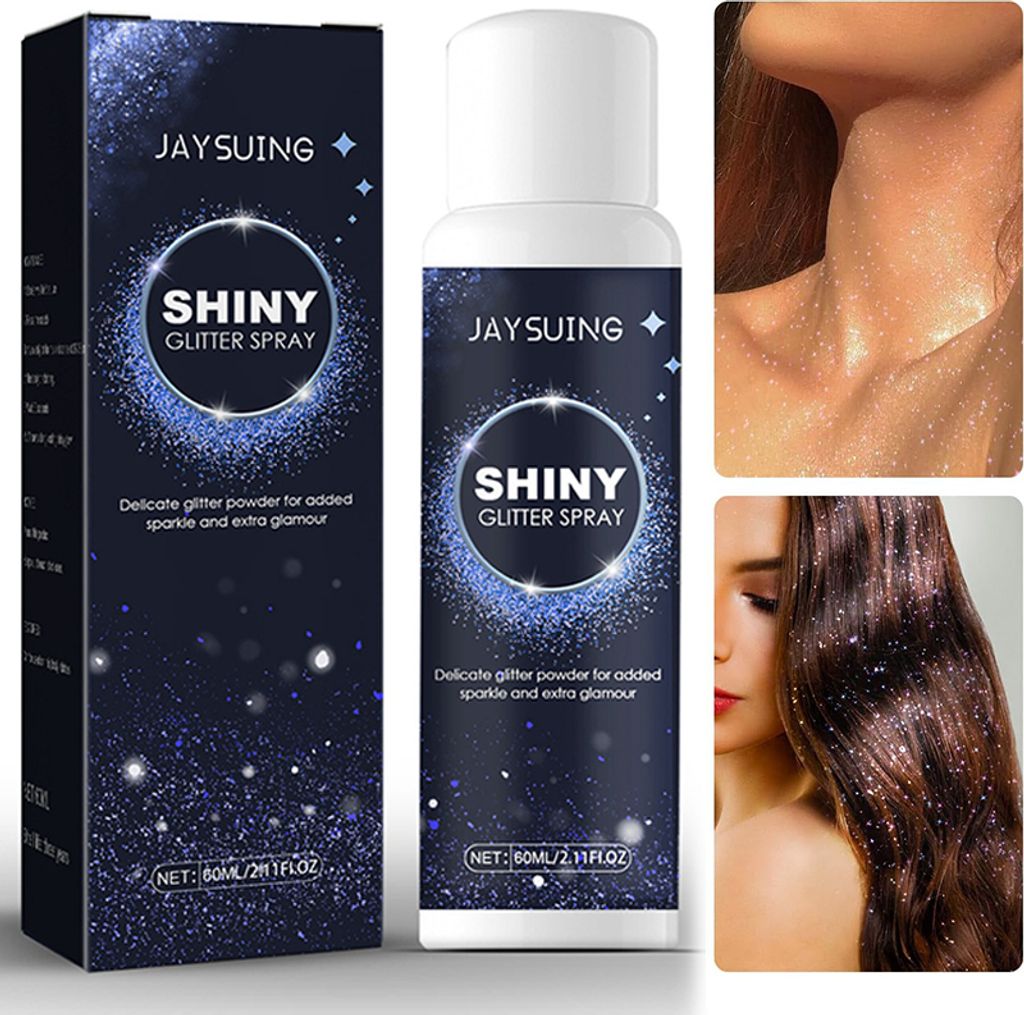 60ml Glitzerspray, Körper Glitzer, Holographisch Silber Produktbild