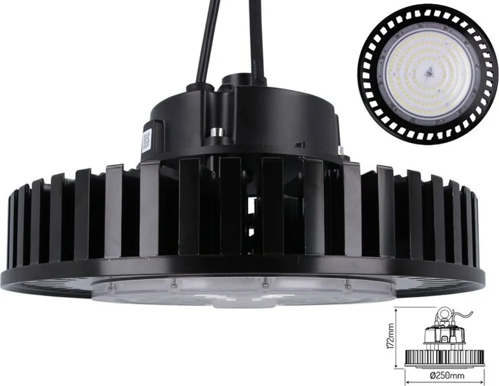 Projecteur LED pour Hall et Garage 100W UFO 4000K Luminaire Industriel
