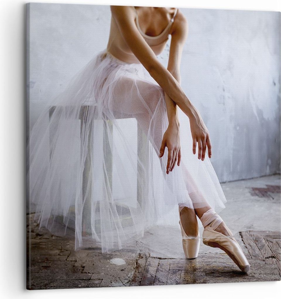 Bild auf Leinwand - Leinwandbild - Einteilig - Ballerina Ballett Studio - 50x50cm - Wand Bild - Wanddeko - Wandbilder - Leinwanddruck - Bilder - Wa...
