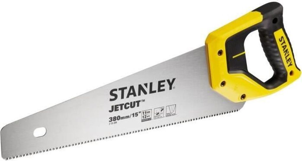 Fuchsschwanzsäge Stanley Jetcut, 380 mm, Feinschnitt, 11 Zähne/Zoll, Gehärtete Zähne