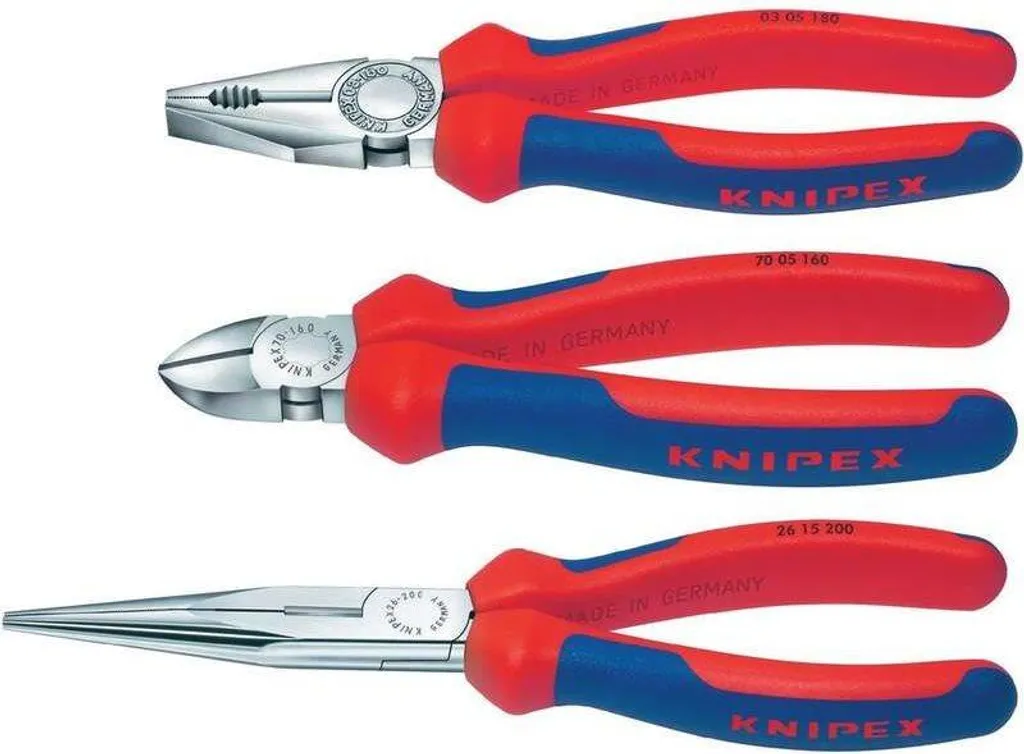 Knipex 00 20 11 Set 3 Pezzi Pinze Professionali da Officina Montaggio