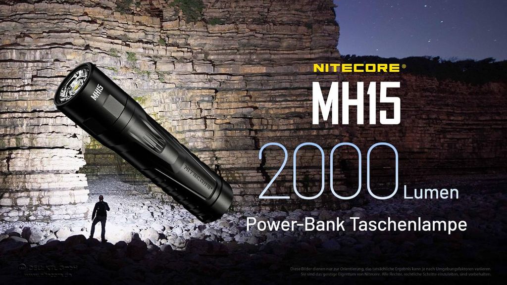 Nitecore Multitask Hybrid MH15 2000 Lumen Powerbank  Produktbild 