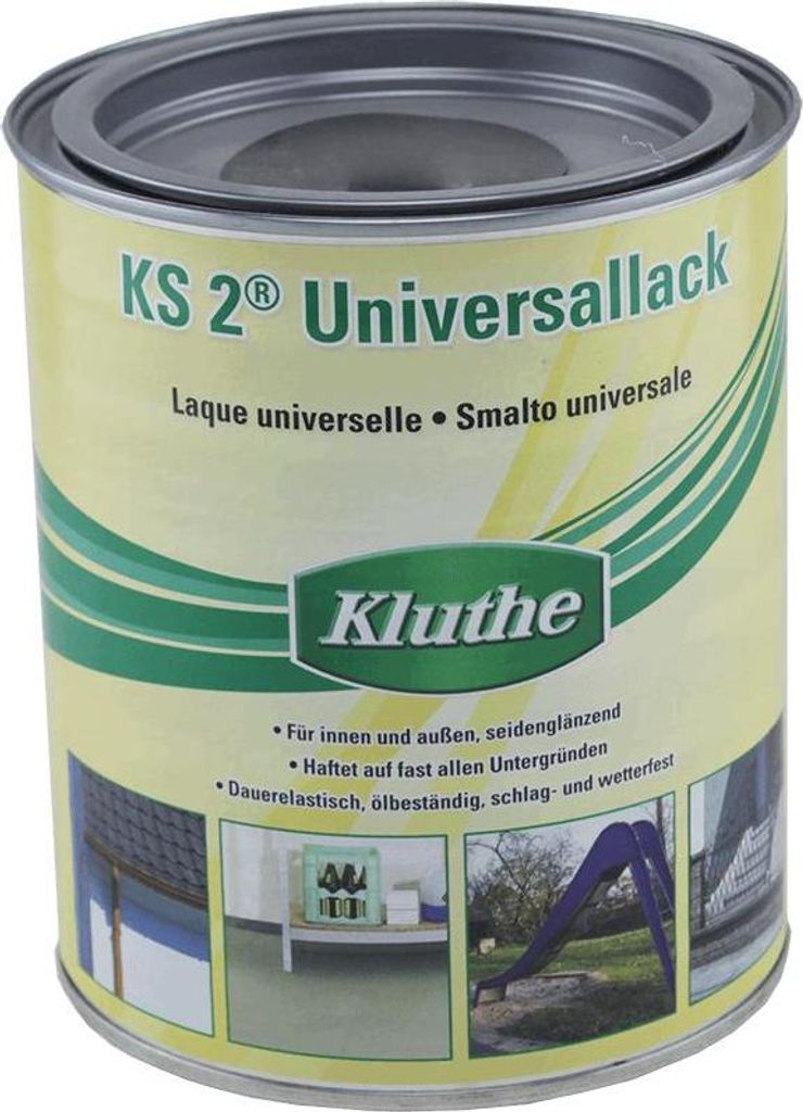 Kluthe KS2 Universallack Seidenglanzlack0,75 Liter RAL 7032 - Kieselgrau