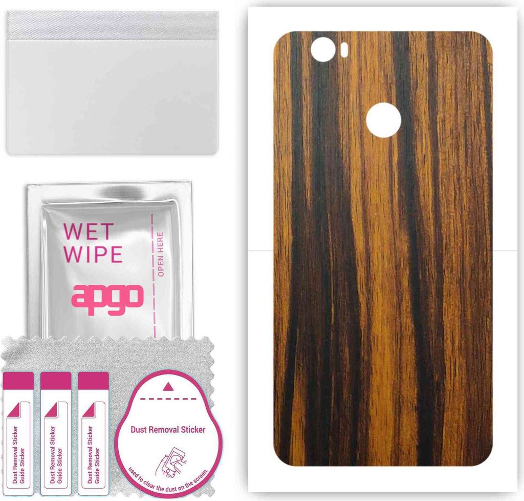 apgo Rückseite Schutzfolie, Skin, kompatibel mit Oukitel U11 Plus, Hinten Displayschutzfolie aus Vinylfolie, kratzfest, einfache Montage - Tigerwood