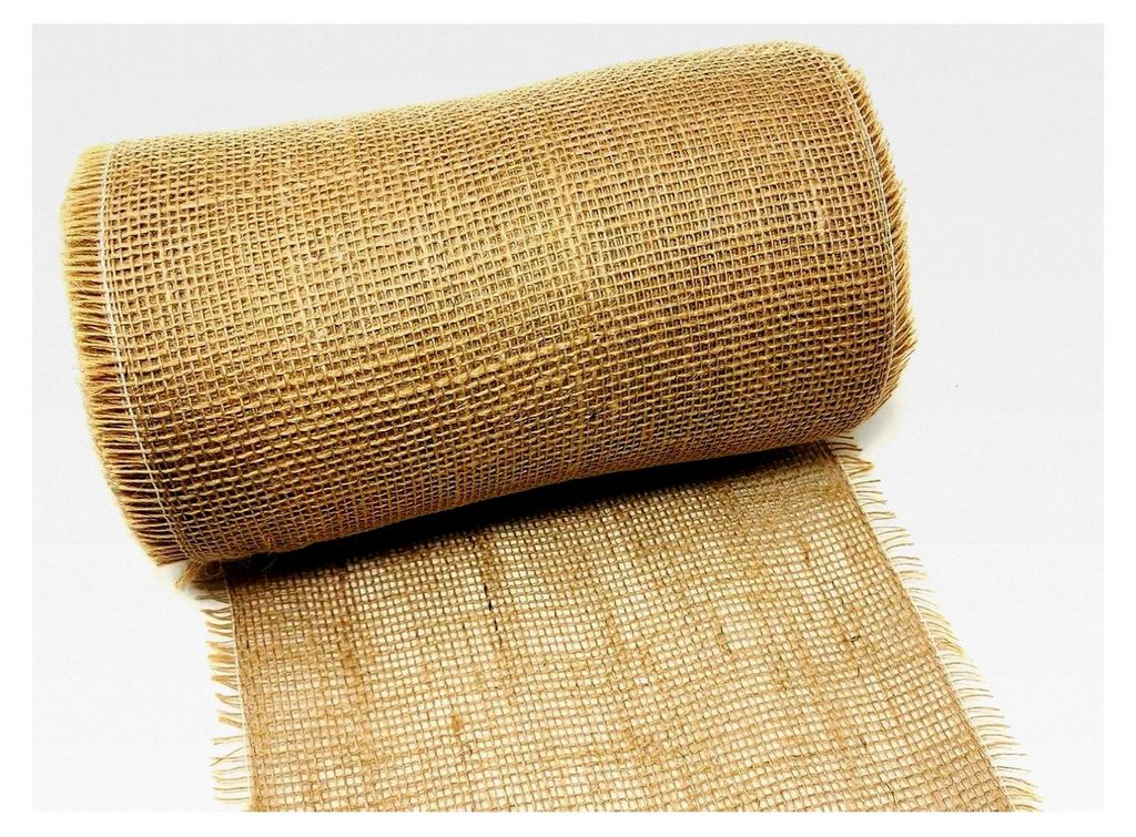 Jutestoff Tischläufer Dekoband 25 cm breit für Hochzeiten, rustikal, 25 Meter lang