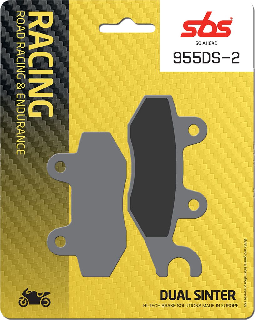 Bremsbelag SBS 955DS-2 (Satz pro Scheibe) Road Racing Endurance (weicher Biss)
