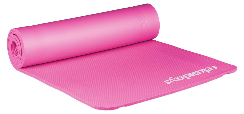 Relaxdays Yogamatte, 1 cm dick, für Pilates, Fitness, Produktbild 
