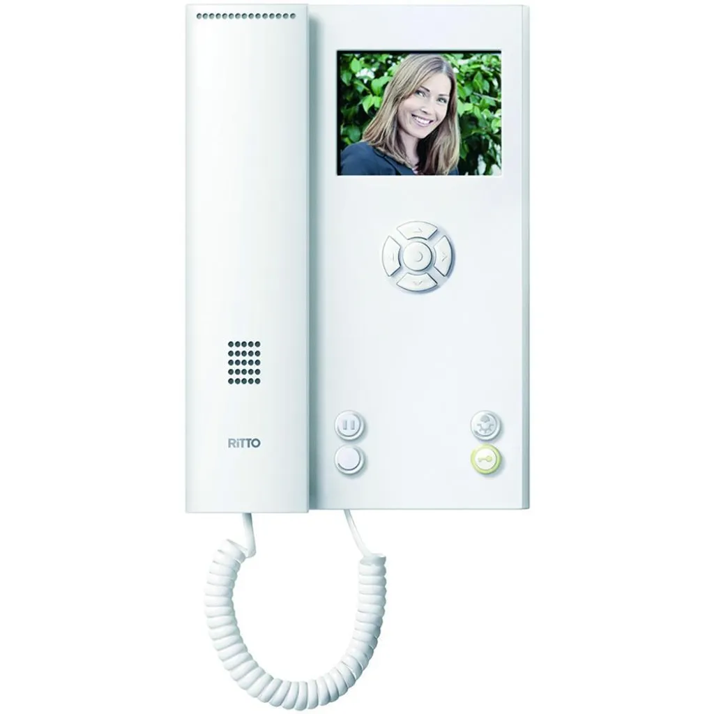 Station vidéo intérieure design blanc RGE1786770 avec mains libres