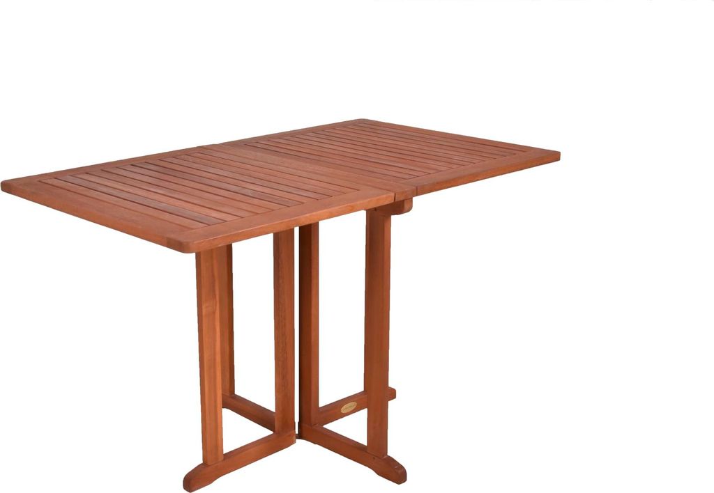 Gartentisch ANGERS eckig klappbar - Eukalyptus, Natur, 120x70x73cm | Klapptisch Balkontisch Wetterfest Outdoor Tisch