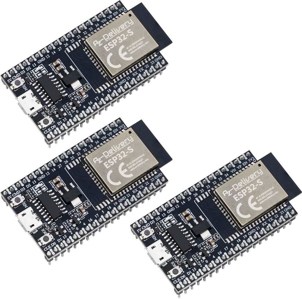 AZ-Delivery Mikrocontroller ESP32S Dev Kit C V4 NodeMCU WLAN Development Board kompatibel mit Arduino (Nachfolger Modul von ESP32S Dev Kit C V2), 3...
