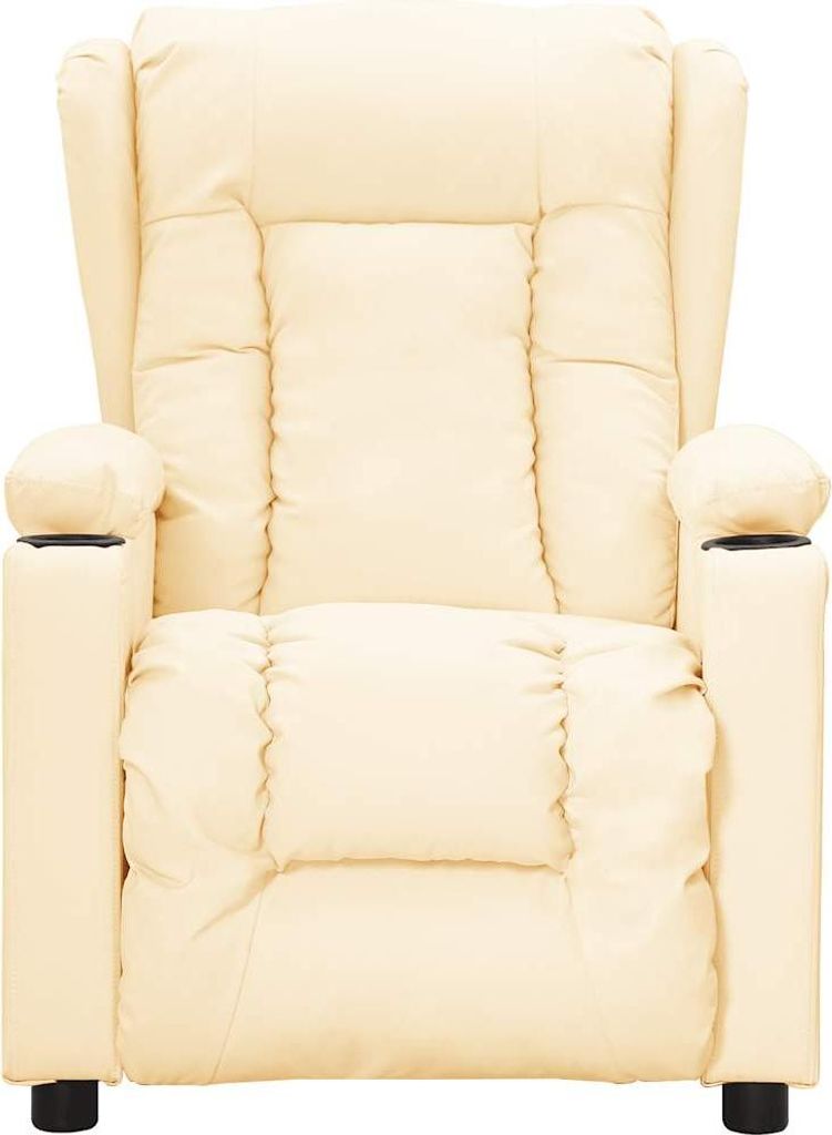 vidaXL Massagesessel Creme Kunstleder
