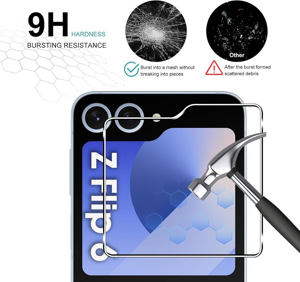 6in1 Schutzglas ( Display + Kamera ) für Samsung Galaxy Z Produktbild 6