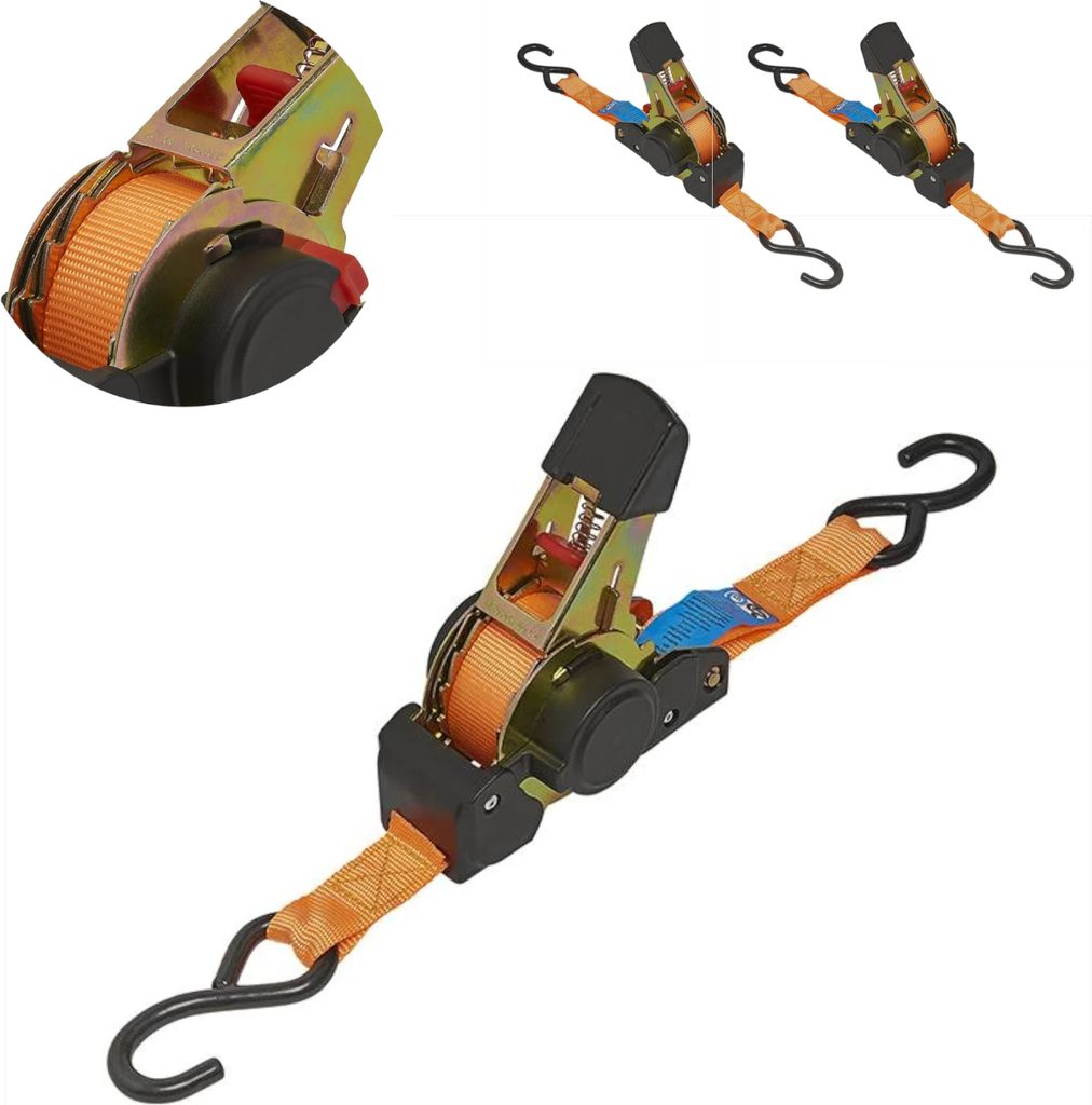 2x APT Spanngurte mit Ratsche und Haken Zurrgurte Spanngurt Ratschengurte