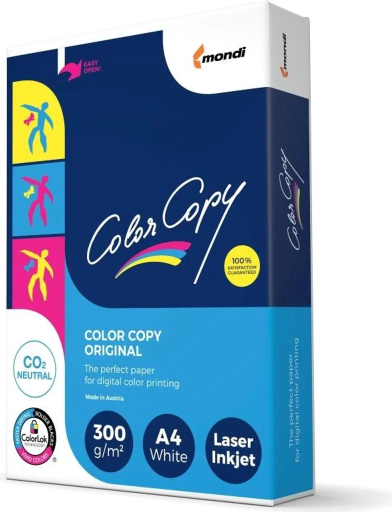 Papier A4 300g blanc Color Copy, rame de 125 feuilles très rigides