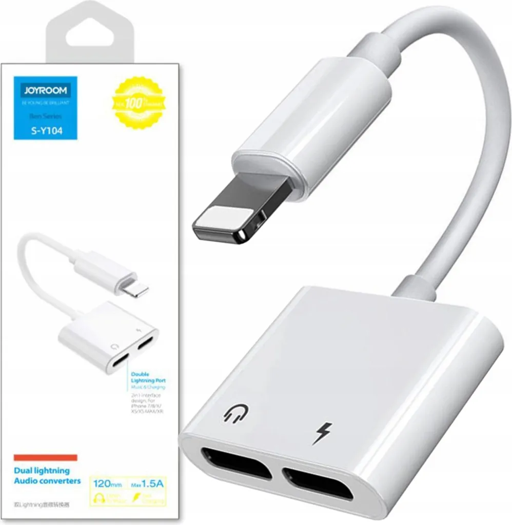 Joyroom S-Y104 Adattatore Dual Lightning Bianco - Carica e Musica