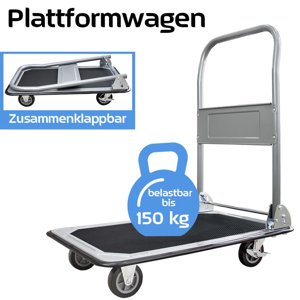 Transportwagen Rollwagen Plattformwagen Klappbar bis 150 kg Produktbild 2