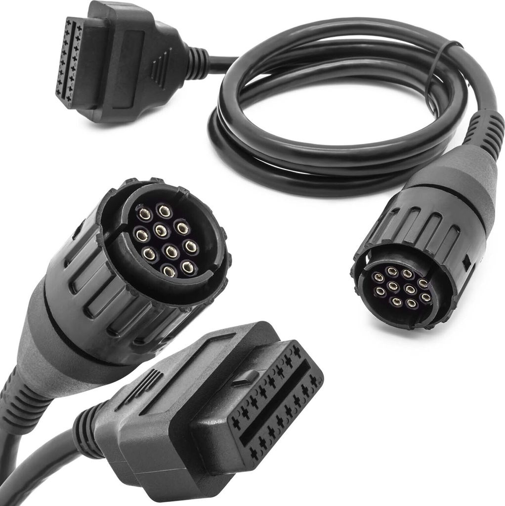 KFZ Auto OBD 2 auf 10 Pol Stecker Diagnose Adapter Kabel passend für BMW Motorrad
