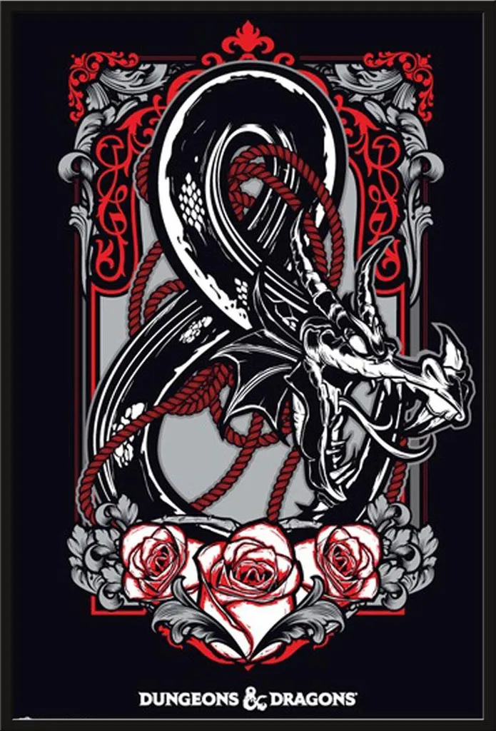Poster Dungeons & Dragons Dragon encadré sans risque de casse Shinsuke