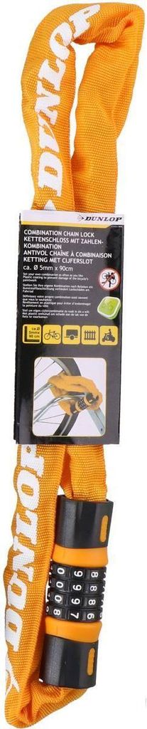 Dunlop Fahrradschloss Kette Mit Kombination, Länge 90Cm Produktbild 