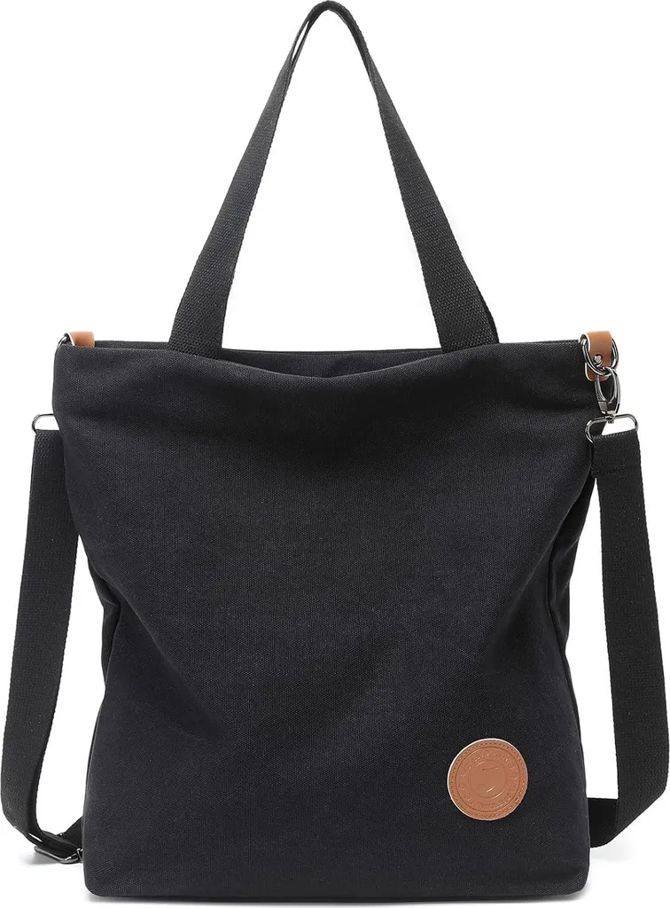 Sac fourre-tout cabas en toile pour femme - Shopper décontracté et large