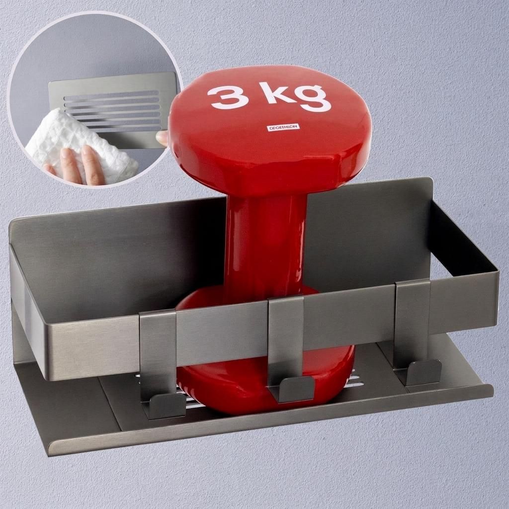 DEKAZIA® mensola doccia grigia mensola bagno mensole bagno Immagine del prodotto 