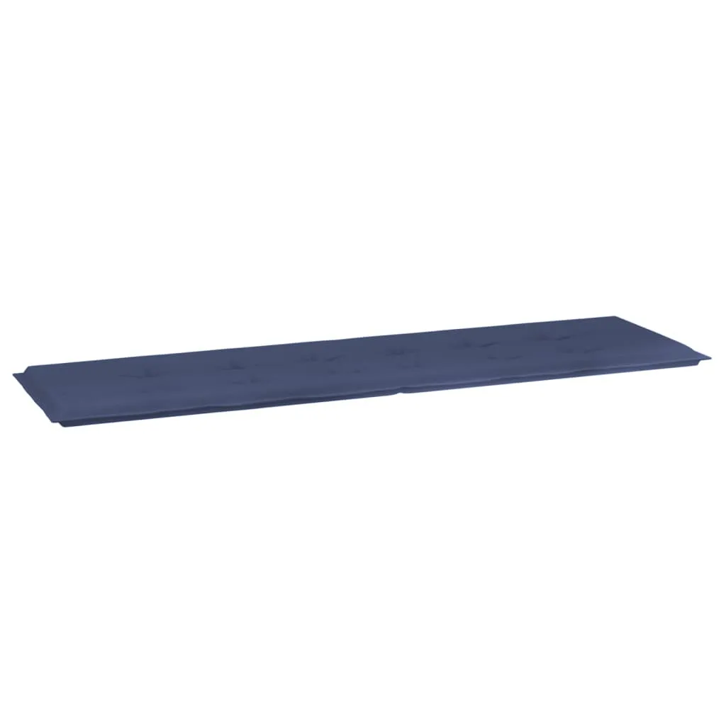 vidaXL Cuscino per panchina da giardino blu navy 180x50x4 cm Tessuto Oxford