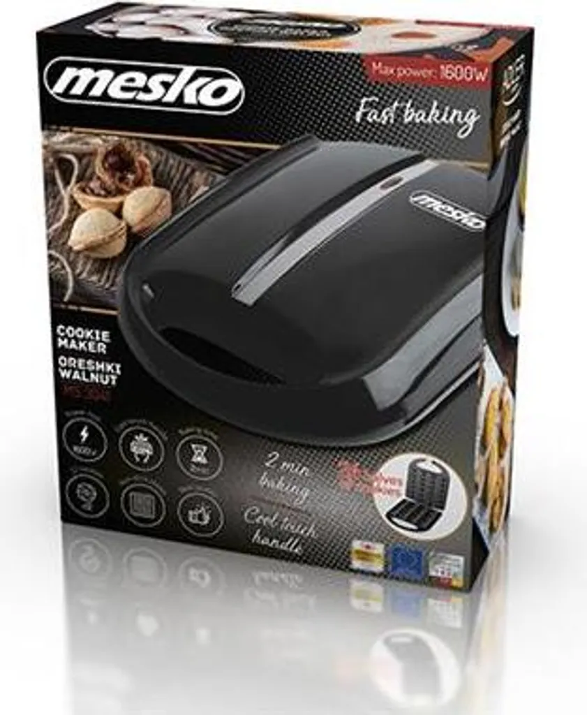 Gaufrier pour biscuits de Noël en forme de noix - Mesko MS3041 1600W